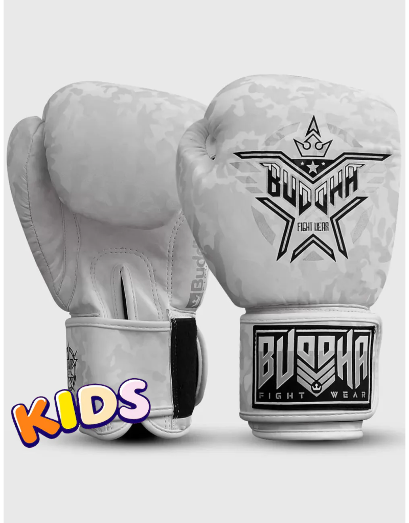 Buddha Army White Children's Boxing Gloves | Il Coliseum