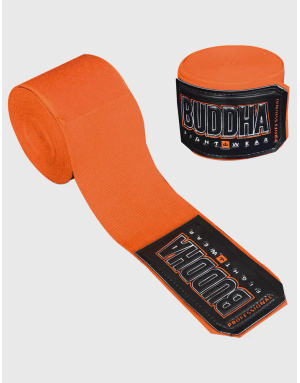 Neon Orange Buddha Boxing Bandages 4.5M Semi-Elastic | Il Coliseum