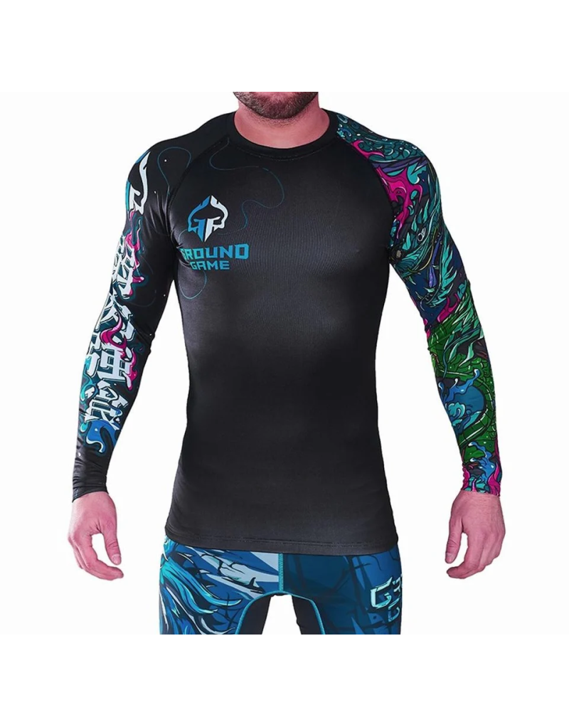 Rashguard Ground Game Yokai Black Manga Larga | Il Coliseum