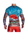 Tokyo Blue Long-Sleeve Ground Game Rashguard | BJJ and Grappling | Il Coliseum