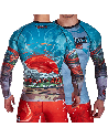 Tokyo Blue Long-Sleeve Ground Game Rashguard | BJJ and Grappling | Il Coliseum