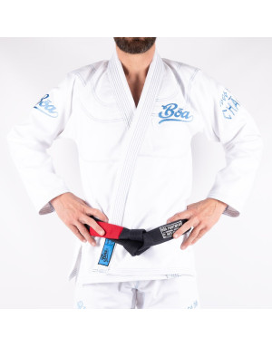 Kimono de BJJ BOA Jogo No Chão Blanco | Gi IBJJF Pearl Weave 450g