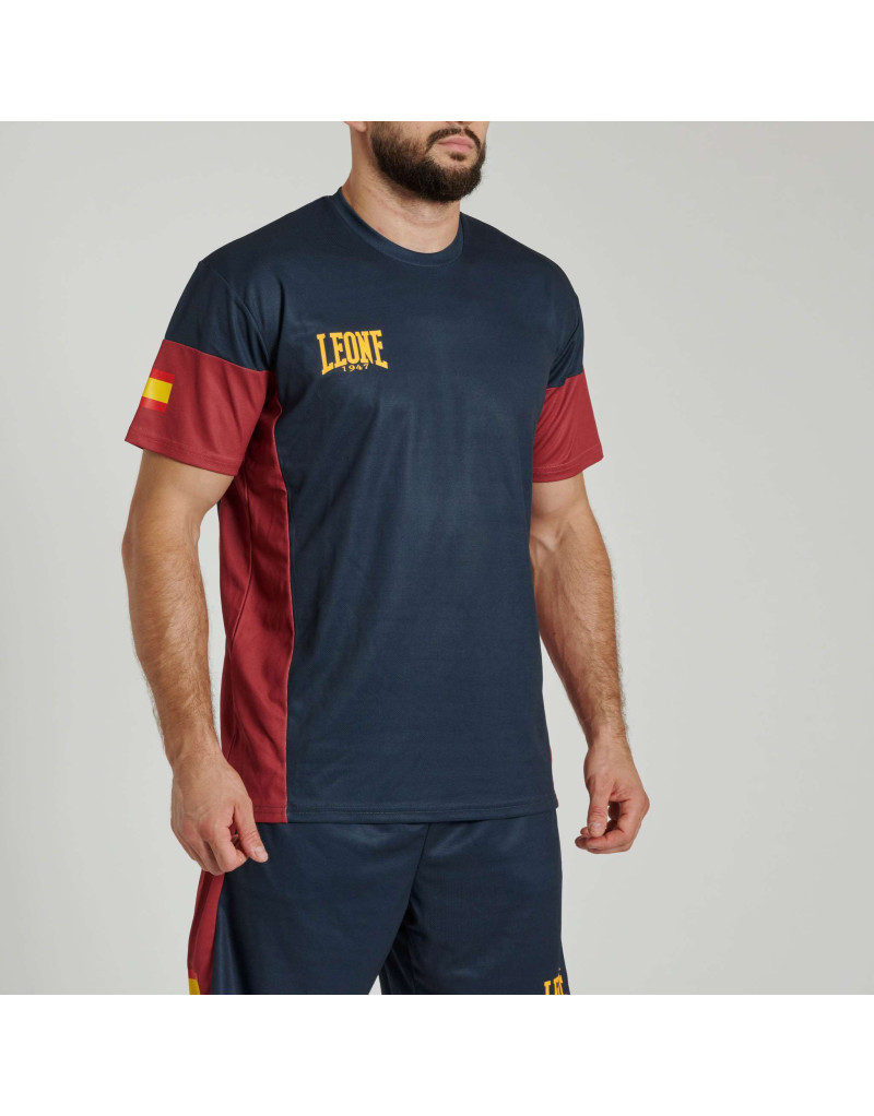 Camiseta Leone 1947 España Azul y Burdeos | Boxeo | Tienda de Boxeo