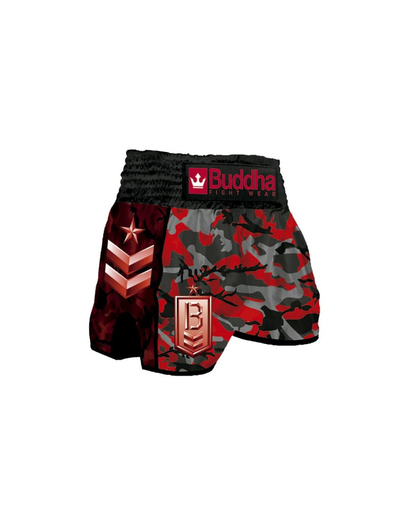 Buddha Retro Army Bloody Muay Thai Shorts | Aggressive Style and Professional Performance