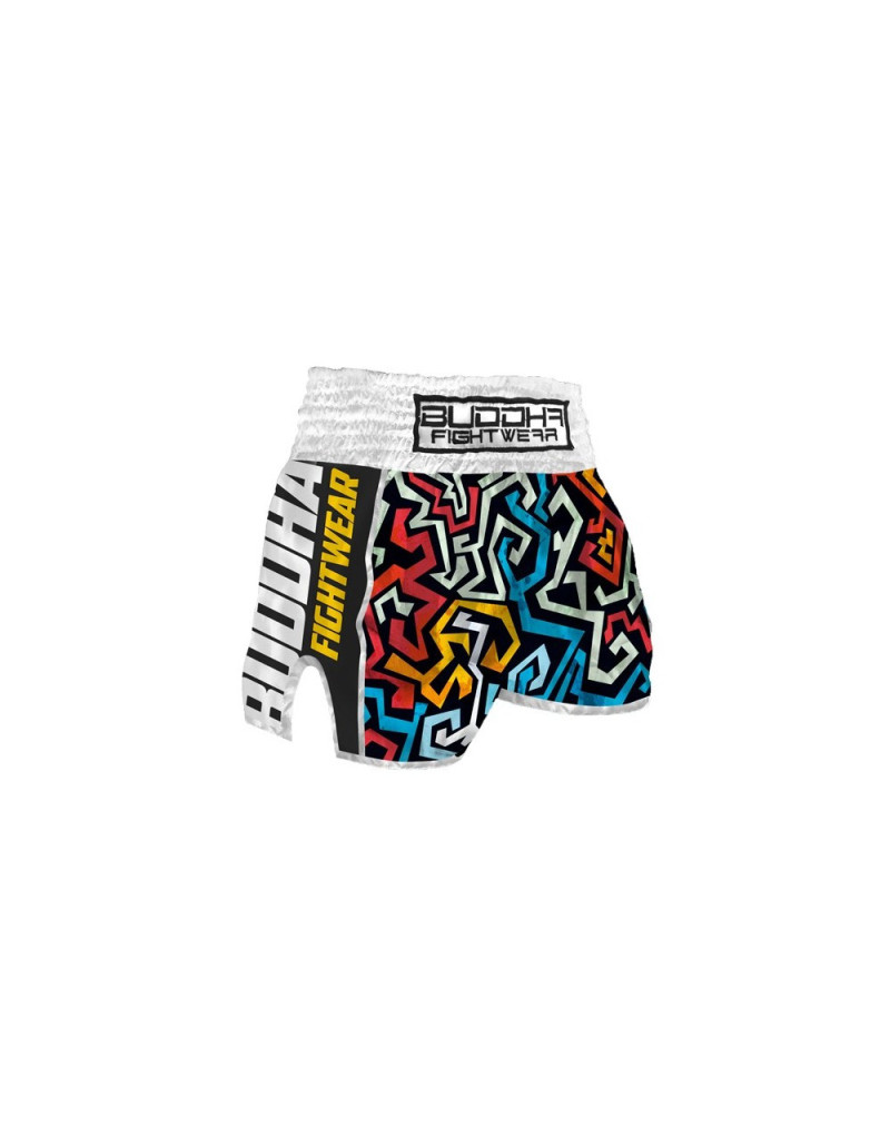 Buddha Retro Pacman Muay Thai Shorts | Retro Design and Professional Performance