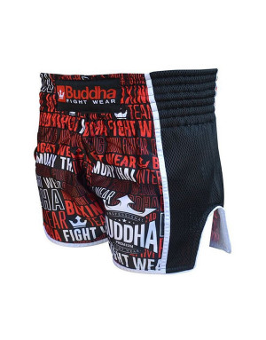 Buddha Retro Premium Black Muay Thai Shorts | Buddha Identity and Professional Performance