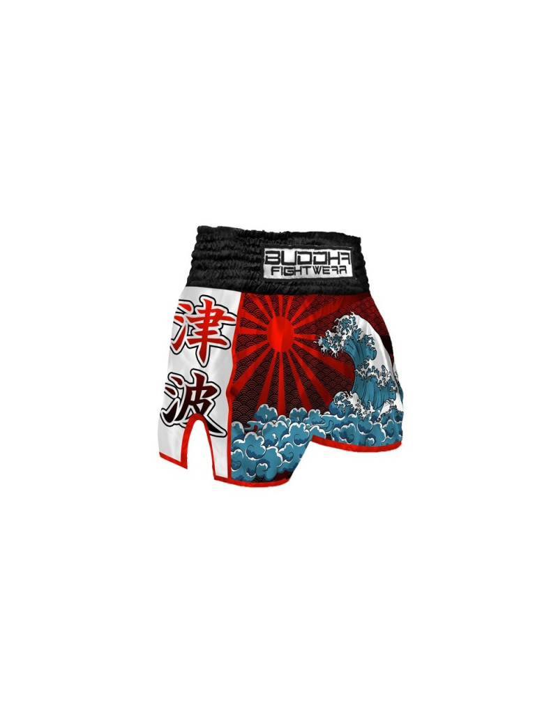 Buddha Retro Tsunami Muay Thai Shorts | Oriental Design and Professional Performance