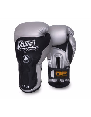 Danger Ultimate Fighter Boxing Gloves – Silver and Black | Boxing and Muay Thai