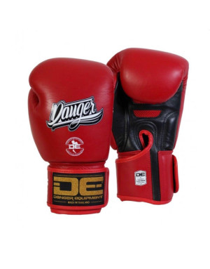 Danger Super Max Red and Black Leather Boxing Gloves | Boxing and Muay Thai
