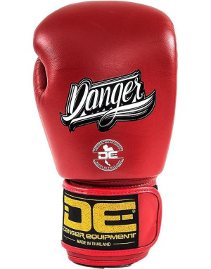 Guantes de Boxeo de Piel Danger Super Max Rojo Negro | Boxeo y Muay Thai