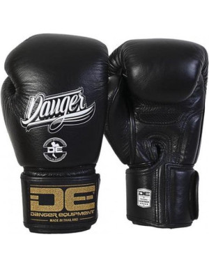 Danger Super Max Black Leather Boxing Gloves | Boxing and Muay Thai