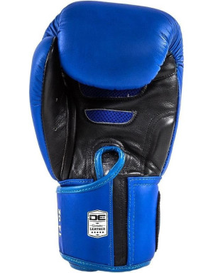 Danger Super Max Blue and Black Leather Boxing Gloves | Boxing and Muay Thai