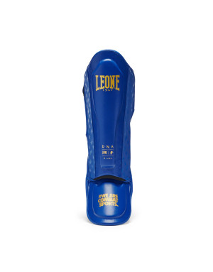 Espinilleras Leone 1947 DNA GEL Azules | Protección Profesional Muay Thai y MMA