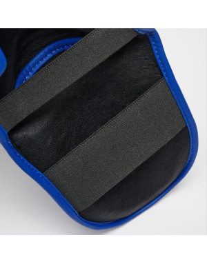 Espinilleras Leone 1947 DNA GEL Azules | Protección Profesional Muay Thai y MMA