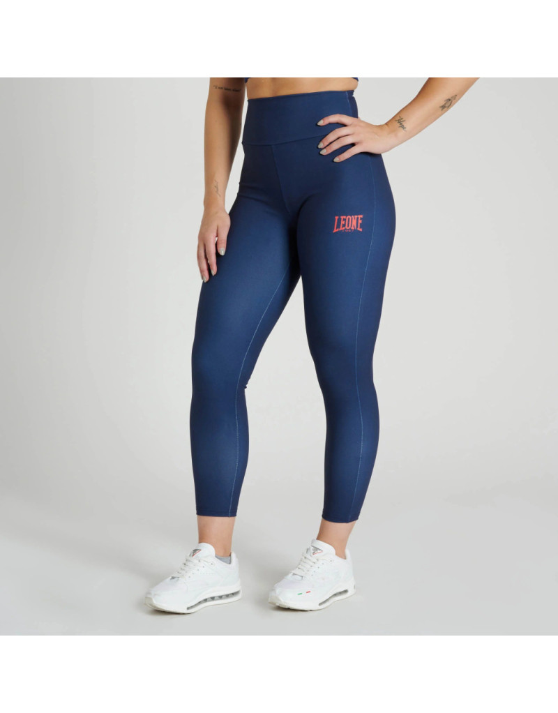Leone 1947 WACS Logo Navy Blue Leggings | Women's Sports Leggings for Training