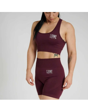 Leone 1947 Bordeaux Logo Women's Shorts | Sports Training Shorts
