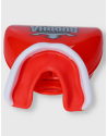 Red Buddha Vampire mouthguard. Proper fit, with double layer of gel and includes a case.