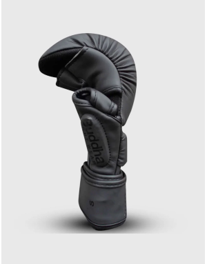 MMA Buddha Black Matte Gloves. GS-3 series with gel, premium microfibre and double Velcro. Perfect for your daily training.