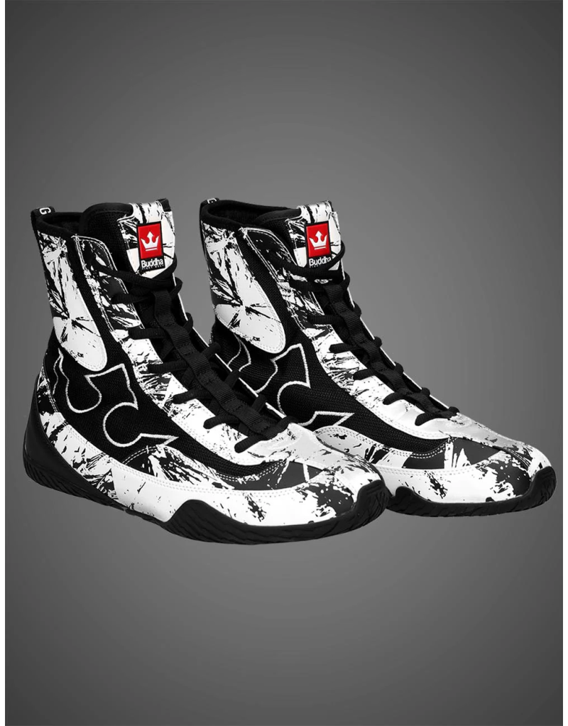 Buddha Vortex White Boxing Boots | Boxing Shoes