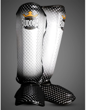 White Buddha Titanium Shin Guards | Muay Thai and Kickboxing
