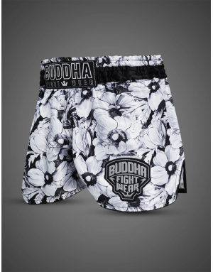 Short Muay Thai Buddha Colors Trike Noir Blossom | Diseño Floral