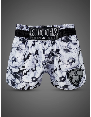 Short Muay Thai Buddha Colors Trike Noir Blossom | Diseño Floral