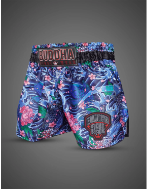 Buddha Koi ColorStrike Muay Thai Shorts | Japanese Floral Design