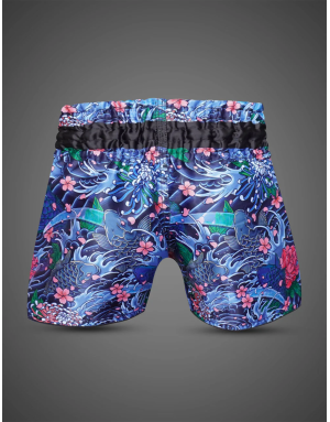 Buddha Koi ColorStrike Muay Thai Shorts | Japanese Floral Design