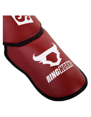 Espinilleras Ringhorns Charger Burdeos | Protección Muay Thai MMA