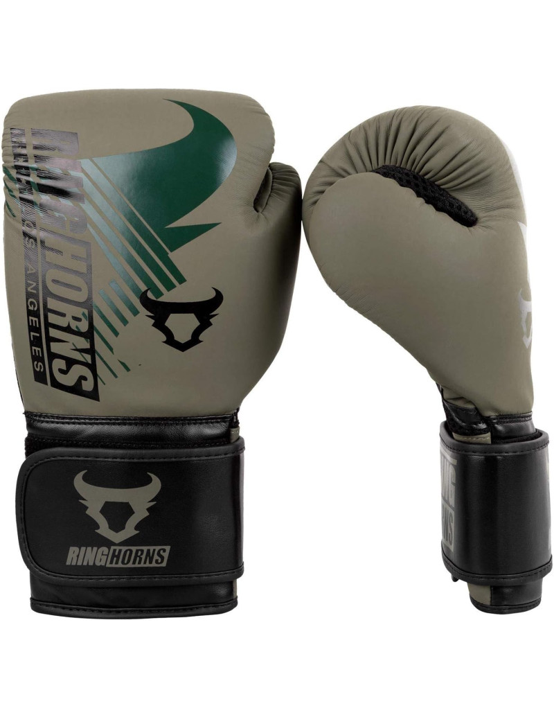 Guantes de Boxeo Ringhorns Charger MX Khaki Negro | Equipamiento Boxeo