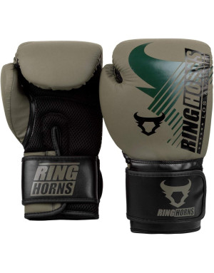 Guantes de Boxeo Ringhorns Charger MX Khaki Negro | Equipamiento Boxeo