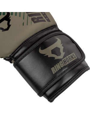 Guantes de Boxeo Ringhorns Charger MX Khaki Negro | Equipamiento Boxeo