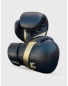 Guantes de Boxeo Epic Negros de piel. Diseño ergonómico, acolchado GS-4 y doble velcro, para una protección máxima.