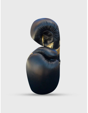 Guantes de Boxeo Epic Negros de piel. Diseño ergonómico, acolchado GS-4 y doble velcro, para una protección máxima.