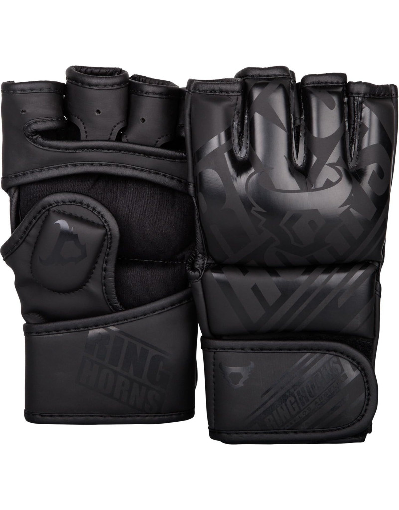 Ringhorns Nitro Black Matte MMA Gloves | Professional MMA