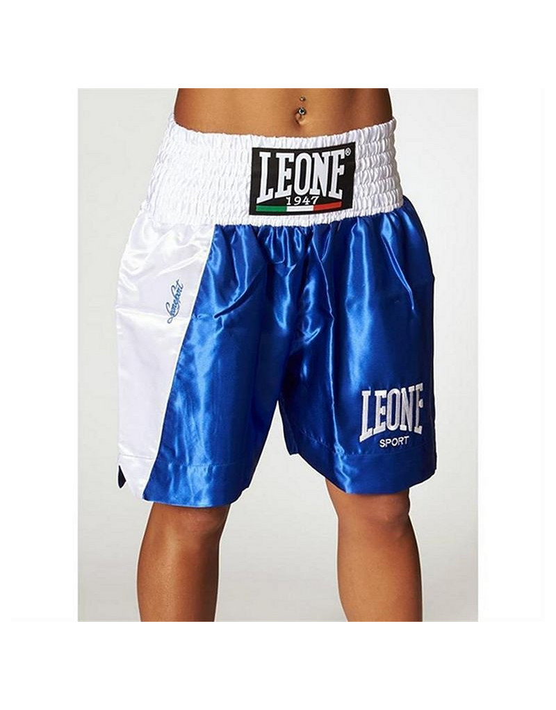 Pantalón Boxeo Leone 1947 Linear Azul Blanco | Short Boxeo