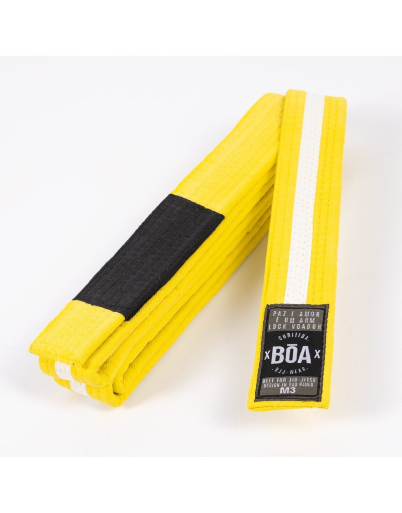 Yellow and White Boa Children's BJJ Belt