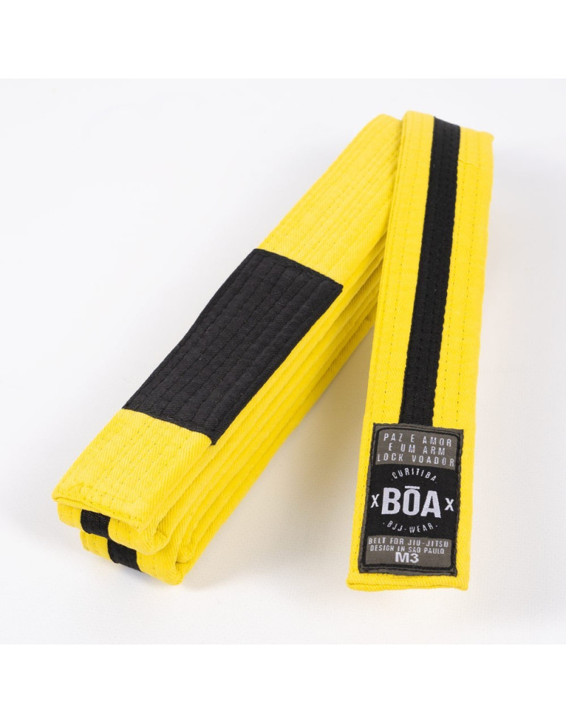 Cinturón BJJ Infantil Boa Amarillo Negro