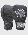 Buddha Army Black. Premium synthetic leather boxing gloves.