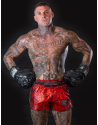 Buddha Army Black. Premium synthetic leather boxing gloves.
