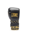Guantes de Boxeo Leone 1947 DNA Negro | Piel Natural, Tecnología No Shock y Diseño Premium