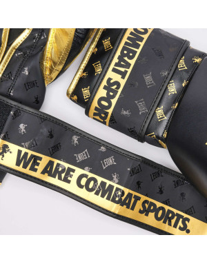 Guantes de Boxeo Leone 1947 DNA Negro | Piel Natural, Tecnología No Shock y Diseño Premium