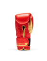 Leone 1947 DNA Red and Gold Boxing Gloves | Genuine Leather, NO SHOCK Technology and Professional Fit for Boxing and Kickboxing.