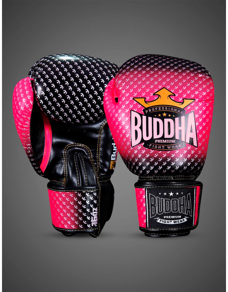 Buddha Titanium Pink and Black. Gloves for intense training.