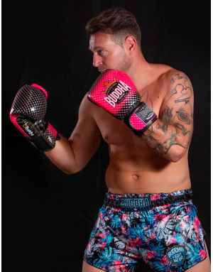 Buddha Titanium Rosa y Negro. Guantes para Entrenamientos Intenso.