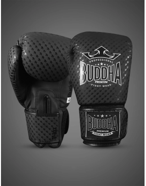 Buddha Titanium Matte Black. Sleek and durable boxing gloves.