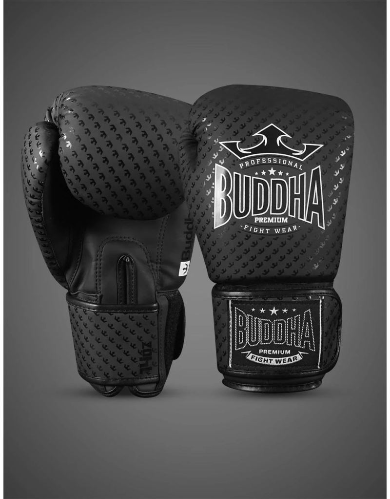 Buddha Titanium Negro Mate. Guantes Sobrios y Resistentes para Boxeo.