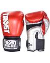 Trust Fight Squire Semi Piel Rojo, Plata y Negro metalizados, los mejores guantes de boxeo para luchadores avanzados.