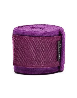 Leone 1947 Boxing Bandages, 3.5 m, Purple | Semi-elastic cotton for protecting hands and wrists in boxing and combat sports.