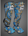 Buddha Dragon Blue Shin Guards | Muay Thai, Kickboxing and MMA.